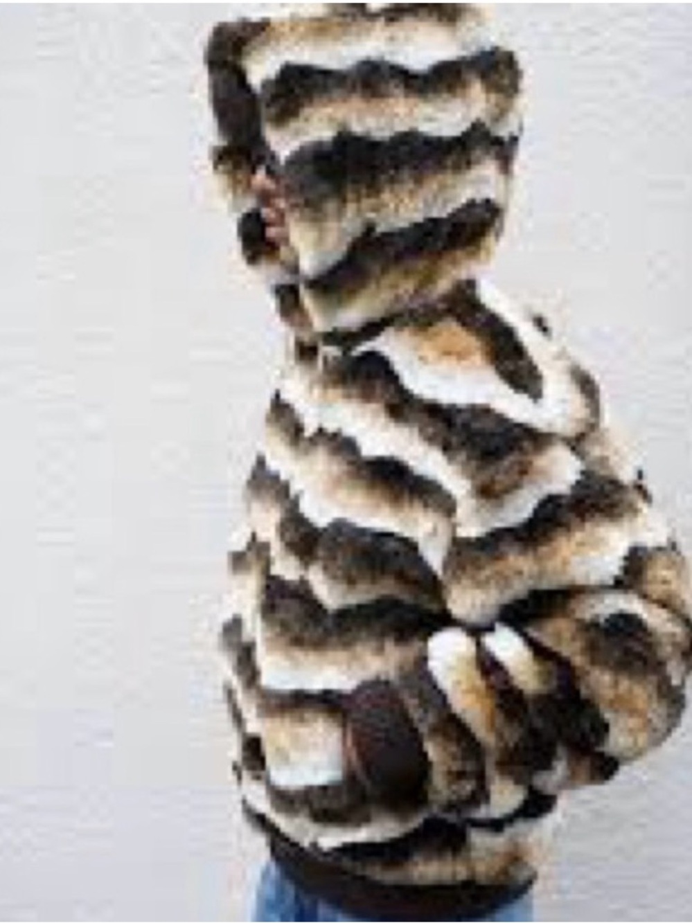 COPY - UO Abalanche ReversibleFaux Fur Leather Hooded Jacket Hooded Coat Size M…